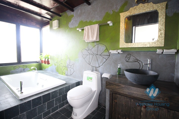 Bright and modern house with lots of characters, available to rent in Tay Ho, Hanoi